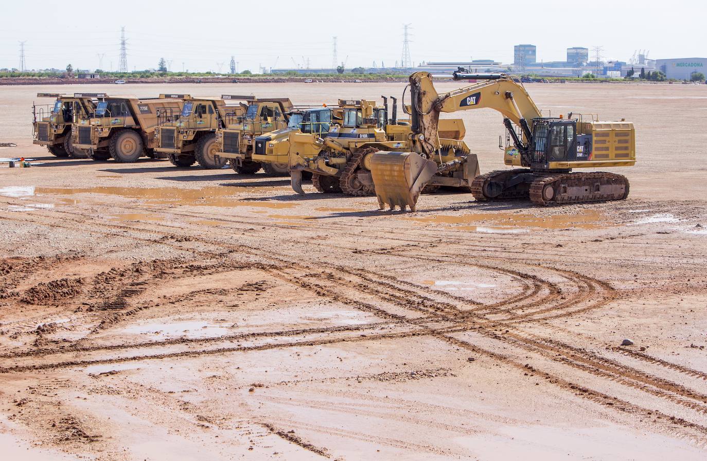 Así avanzan las obras en los terrenos de Volkswagen en Sagunto