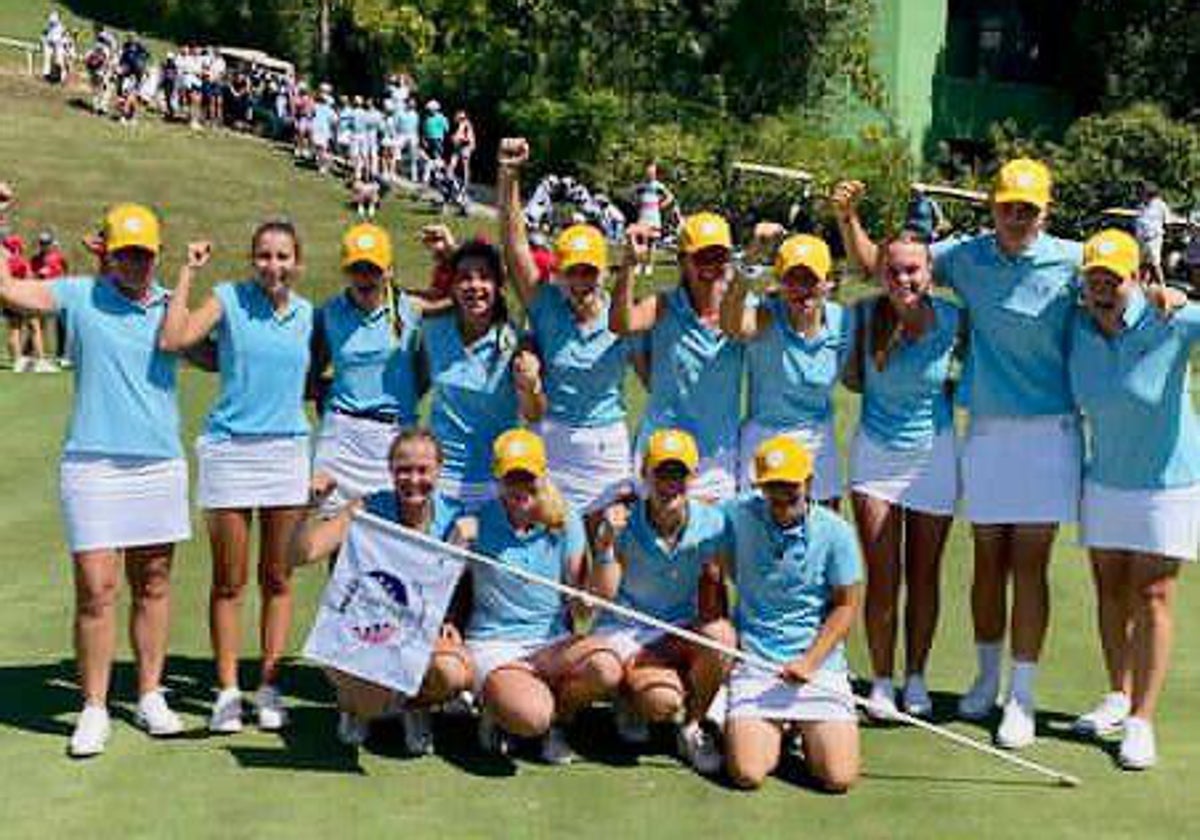 Las jugadoras de España en el torneo Solheim júnior.