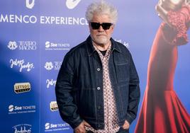 El director de cine Pedro Almodóvar durante el estreno del espectáculo 'Jaleos Jondos'.