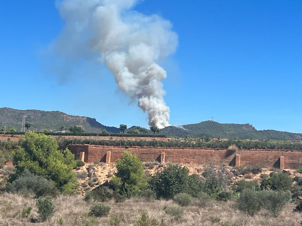 Fotos del incendio junto al monte Picayo, en la Sierra Calderona de Valencia