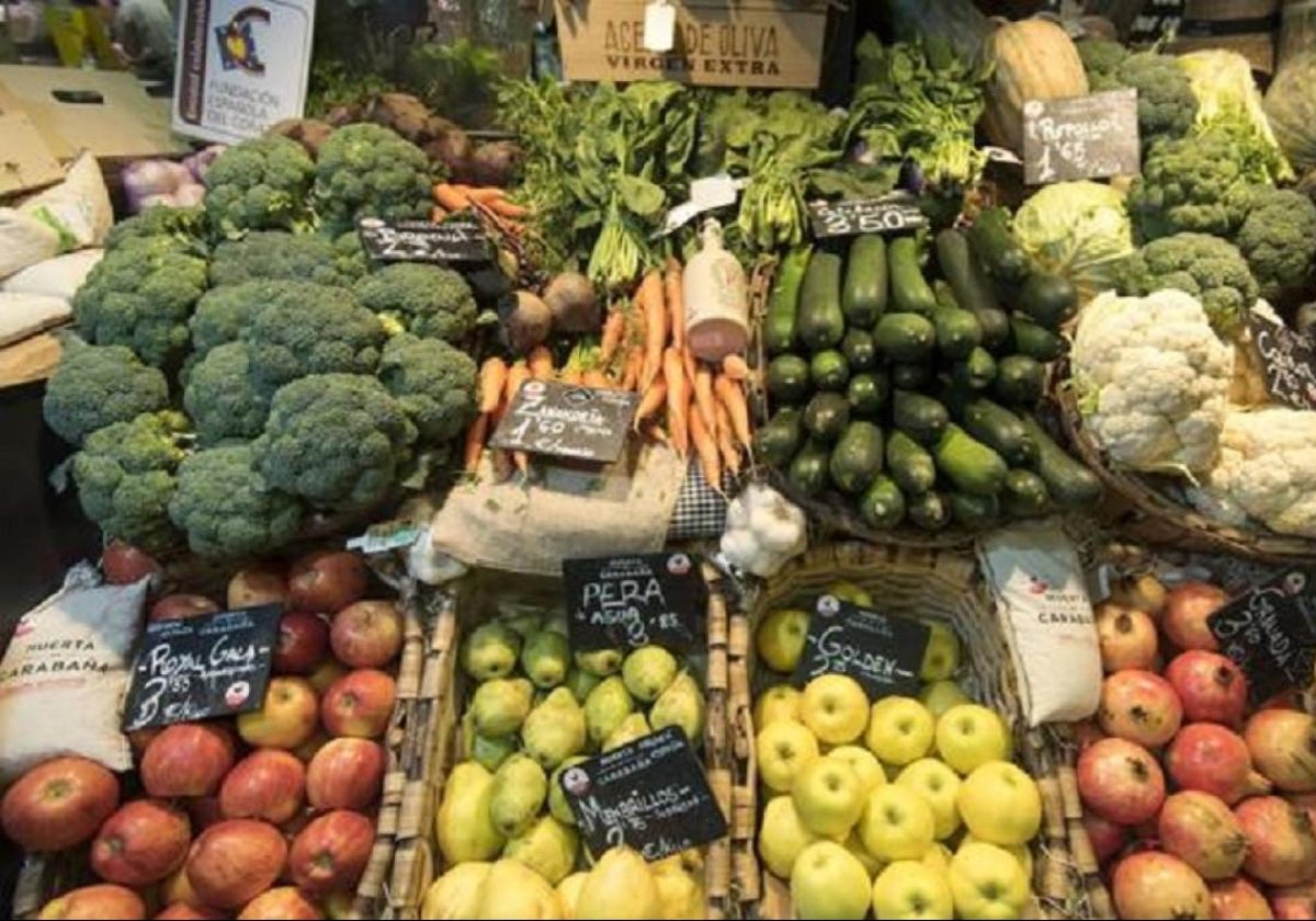 Frutas y verduras de temporada.