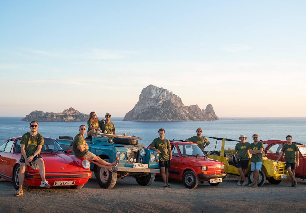 Miembros de la familia Sáez-Merino, en Ibiza.