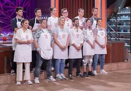 Los participantes de 'Masterchef' en el programa de este jueves.