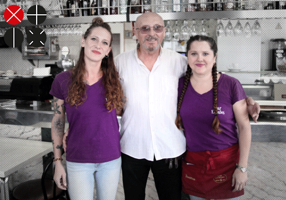 Gisela, José Vicente y Amparo Escales.