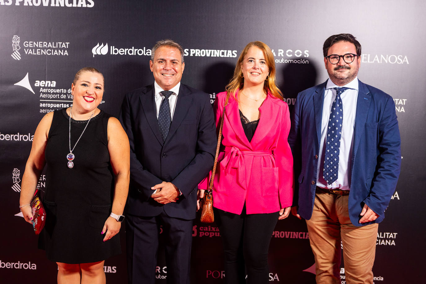 Sandra Borja (i) vicepresidenta de la Federación de Fallas de Primera A; Antonio Escrig, presidente; María Coloma y Carlos Vilaverde