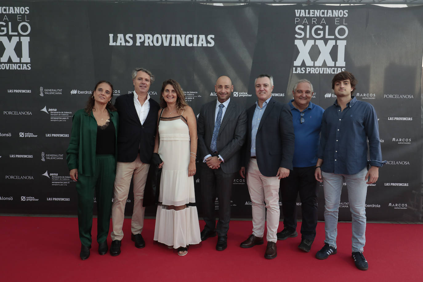 Yael y Emmanuel Morera, María Navarro, Benito Mestre Caudeli (presidente del Cercle Empresarial de la Marina Alta), Antonio Sentí y Alberto e Ignacio Morera