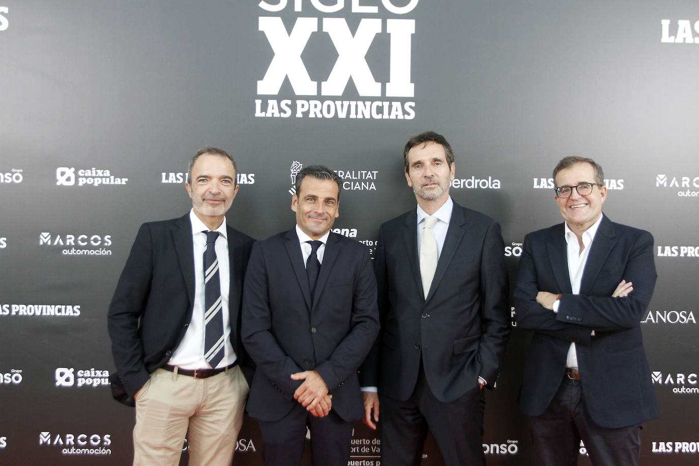 Los periodistas Salvador Enguix (La Vanguardia), Alfred Costa (À Punt), Vicente Ordaz (COPE) y Benjamín Marín (À Punt).