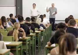 Alumnos de Bachillerato durante la última selectividad.