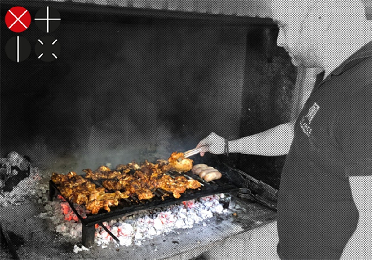 Un templo del almuerzo junto a los arcos de L'Alcudia