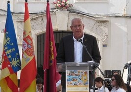 El alcalde, Vicent Grimalt, durante su discurso.