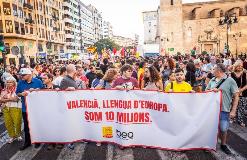 Las imágenes de las manifestaciones del 9 d&#039;Octubre