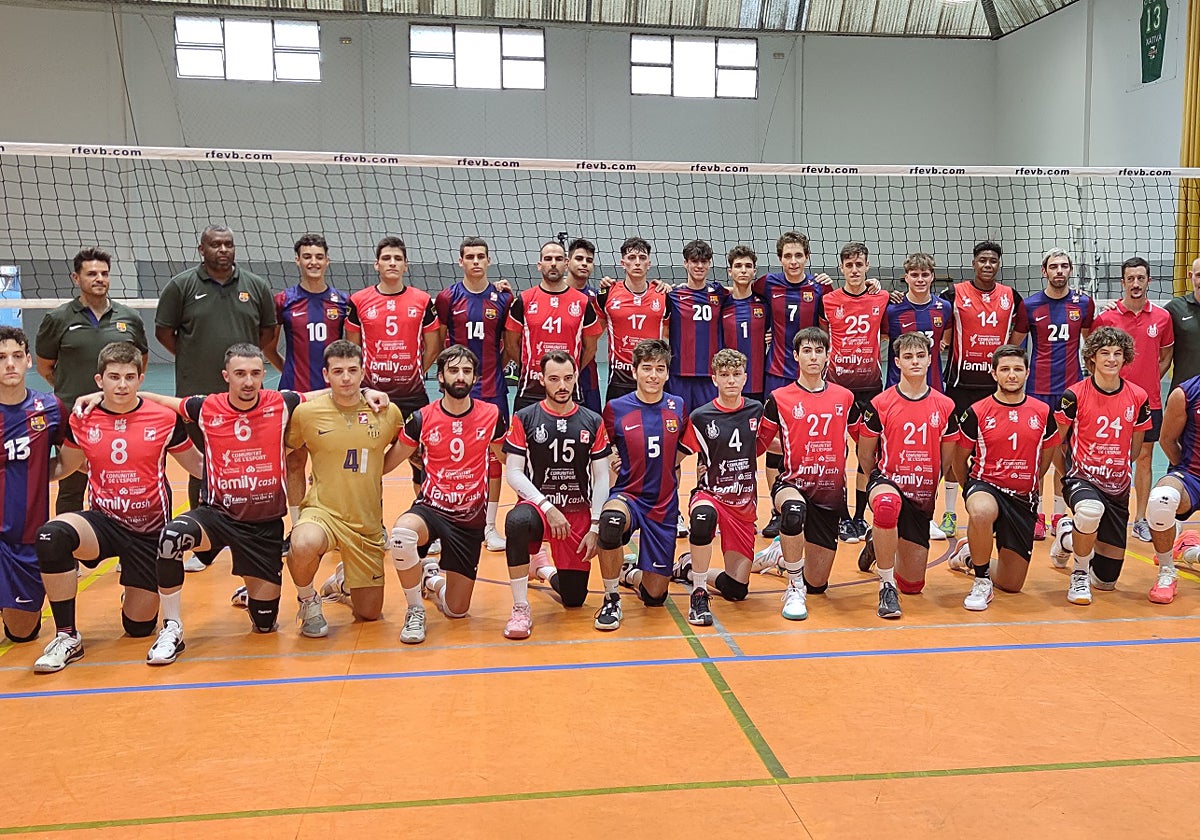 Los dos equipos que jugaron en Xàtiva.