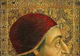 Retrato de Rodrigo de Borgia como Papa Alejandro VI que se conserva en el Vaticano.