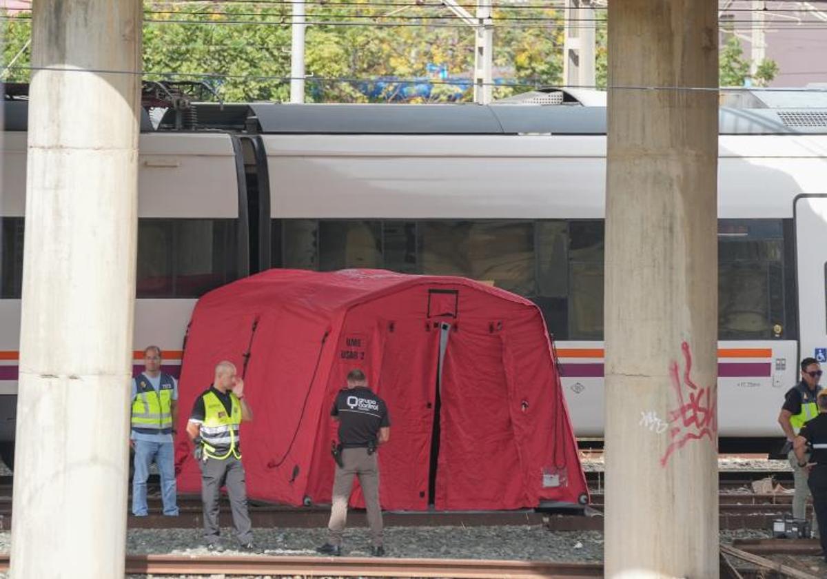 El tren en el que se ha encontrado el cuerpo de Álvaro.