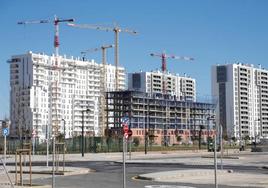 Vivienda en construcción en Valencia.