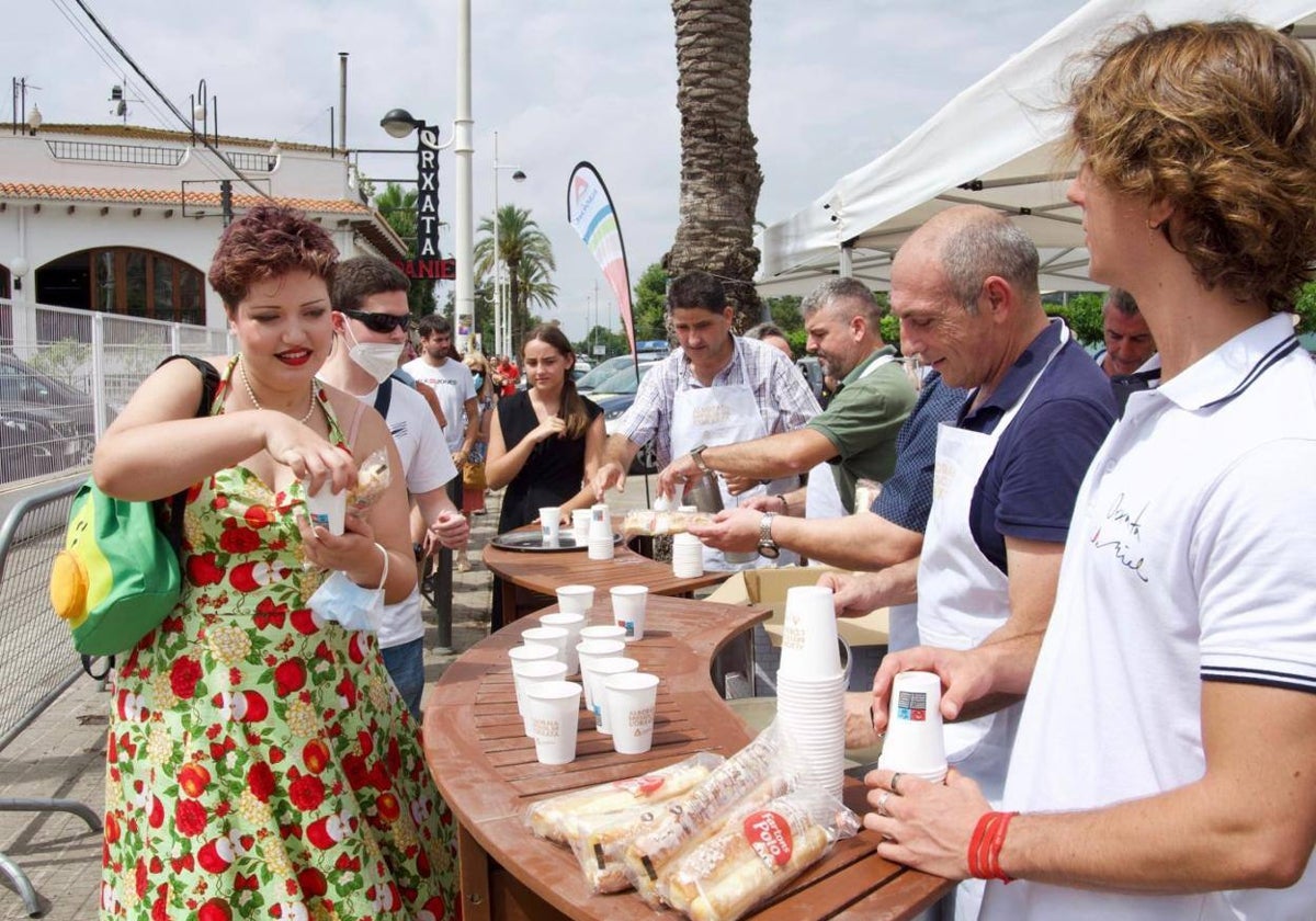 Puesto de horchata en Alboraya