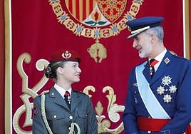 La princesa Leonor y el rey Felipe VI