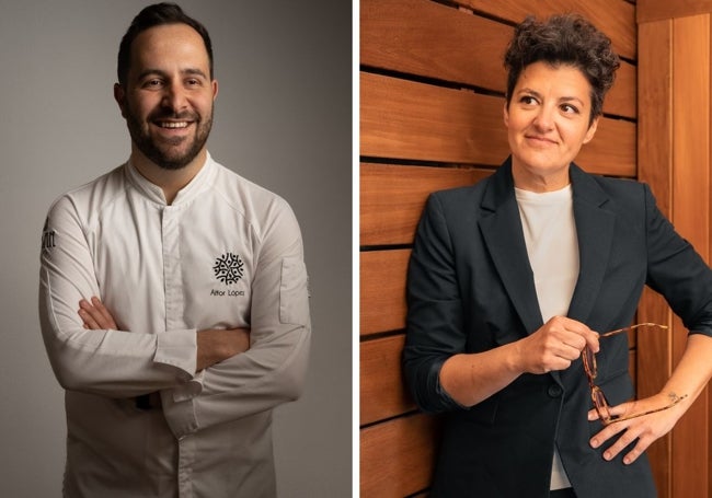 Aitor López, chef de Citrus del Tancat, y Susanna Krcivoj, jefa de sala.