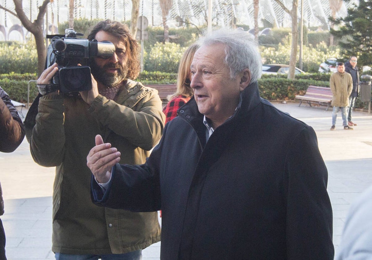 Alfonso Rus, a su llegada a la Ciudad de la Justicia de Valencia.