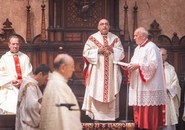 El arzobispo durante una ceremonia.