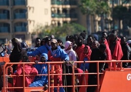 Un grupo de inmigrantes llegados a Canarias.