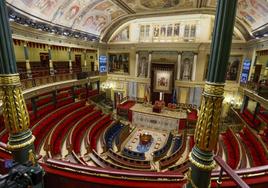 El Congreso de los Diputados, engalanados para la ocasión.