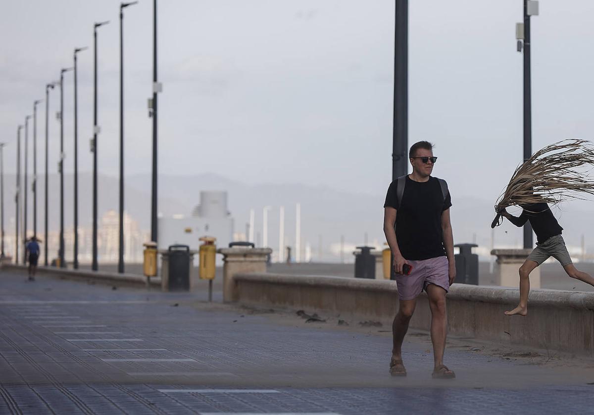 Temporal de viento en Valencia