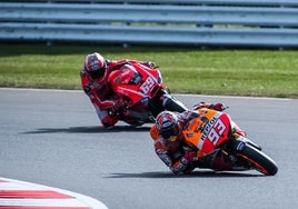 Marc Márquez en una competición de MotoGP