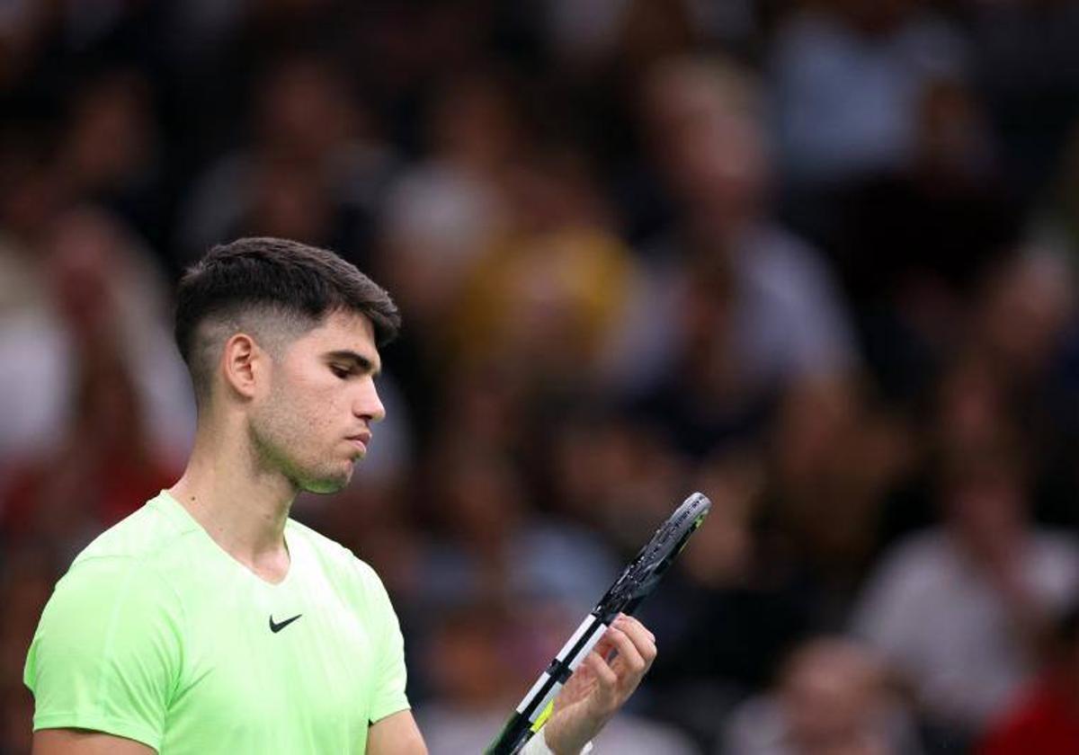 Carlos Alcaraz, en el torneo de París.