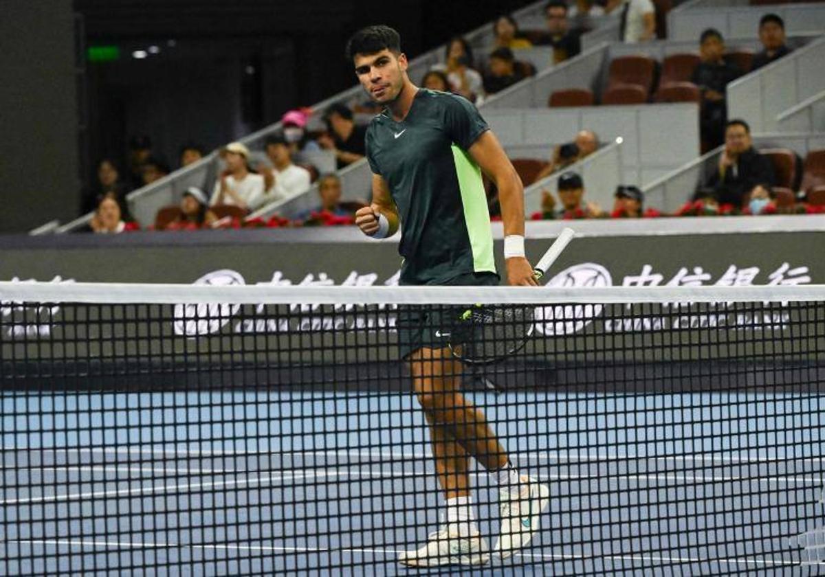 Carlos Alcaraz, en el torneo de China.