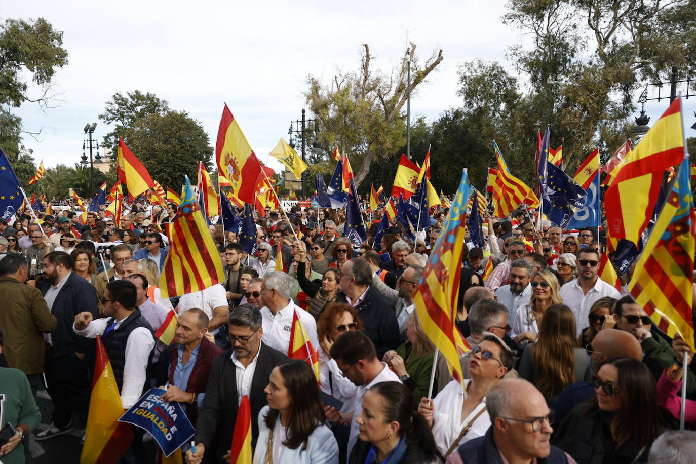 Fotos de la manifestación en Valencia contra la amnistía