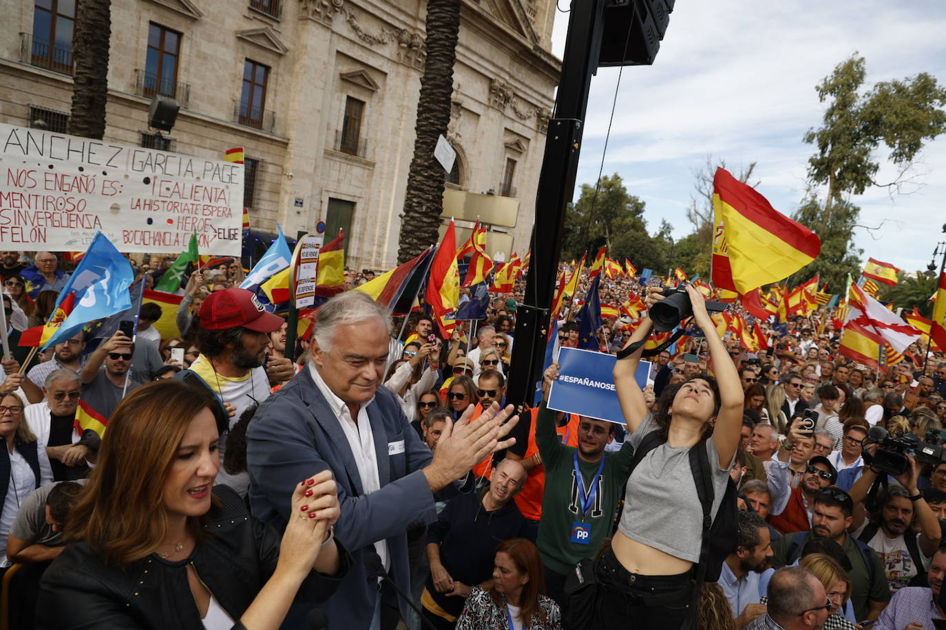 Fotos de la manifestación en Valencia contra la amnistía