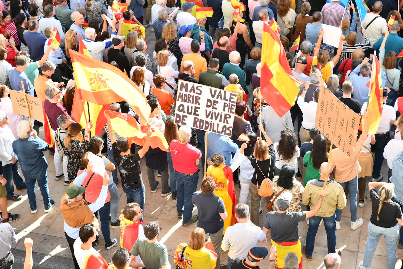 Fotos de la concentración en Alicante contra la amnistía