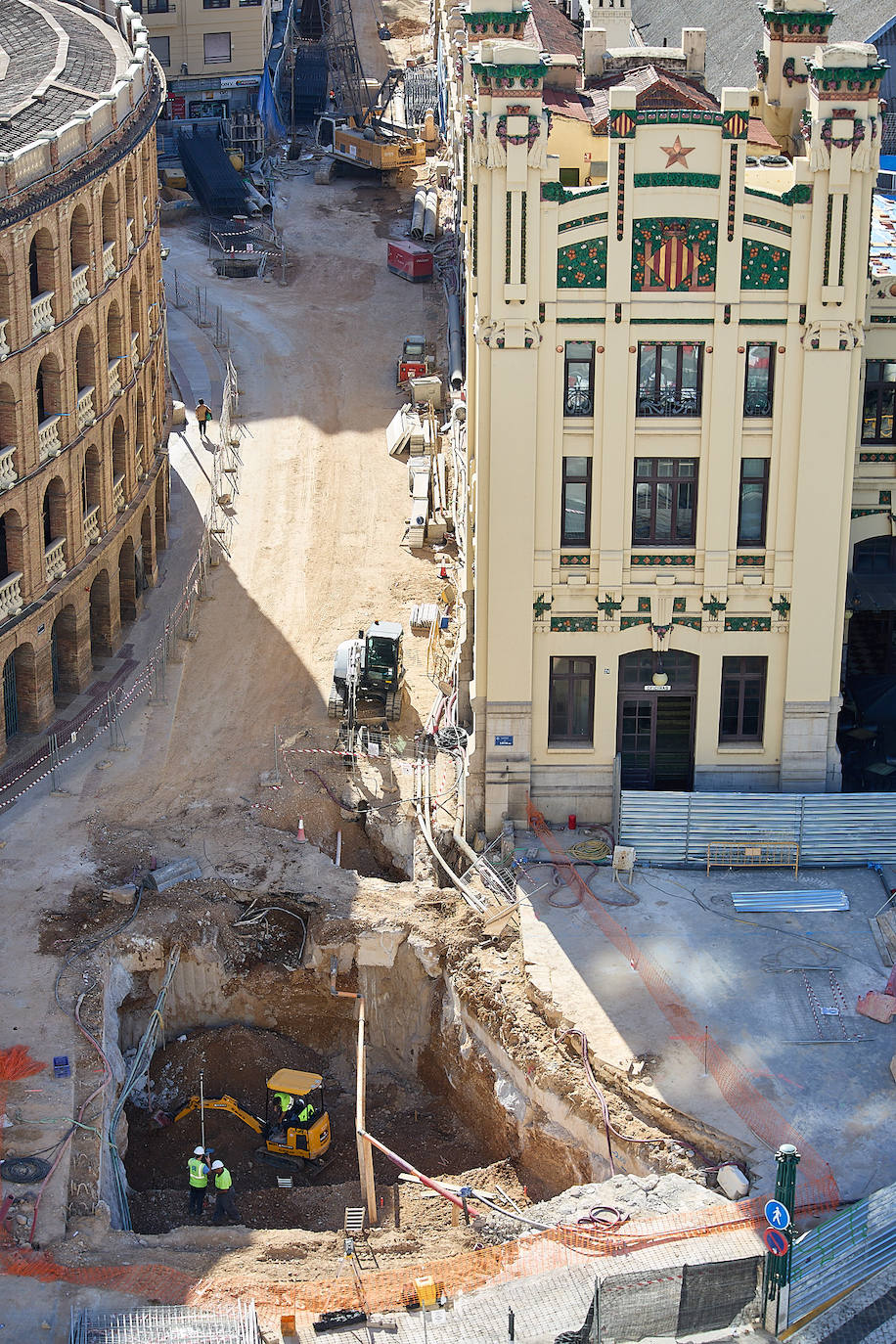 Avanzan las obras del túnel del metro de la calle Alicante en Valencia