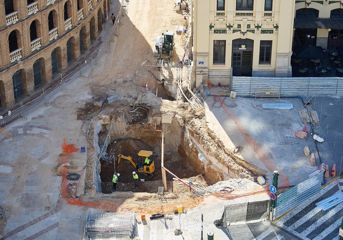 Avanzan las obras del túnel del metro de la calle Alicante en Valencia