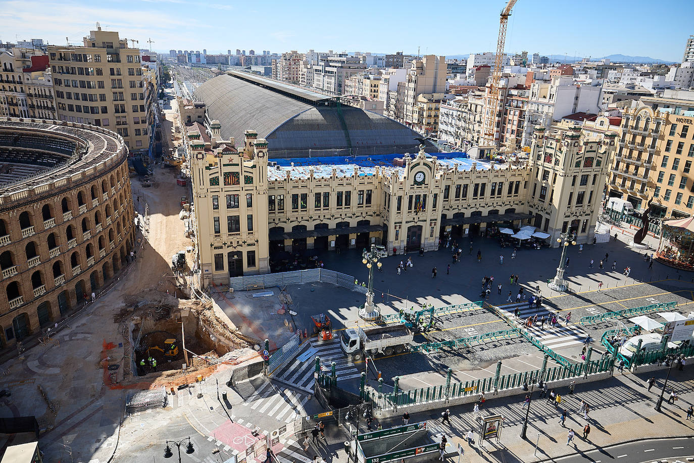 Avanzan las obras del túnel del metro de la calle Alicante en Valencia