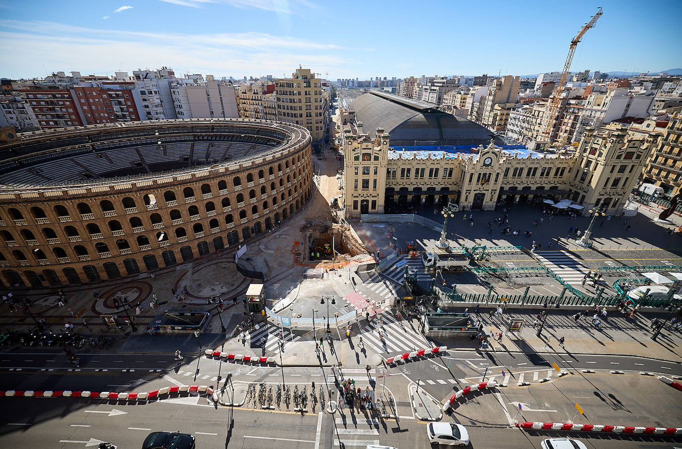 Avanzan las obras del túnel del metro de la calle Alicante en Valencia