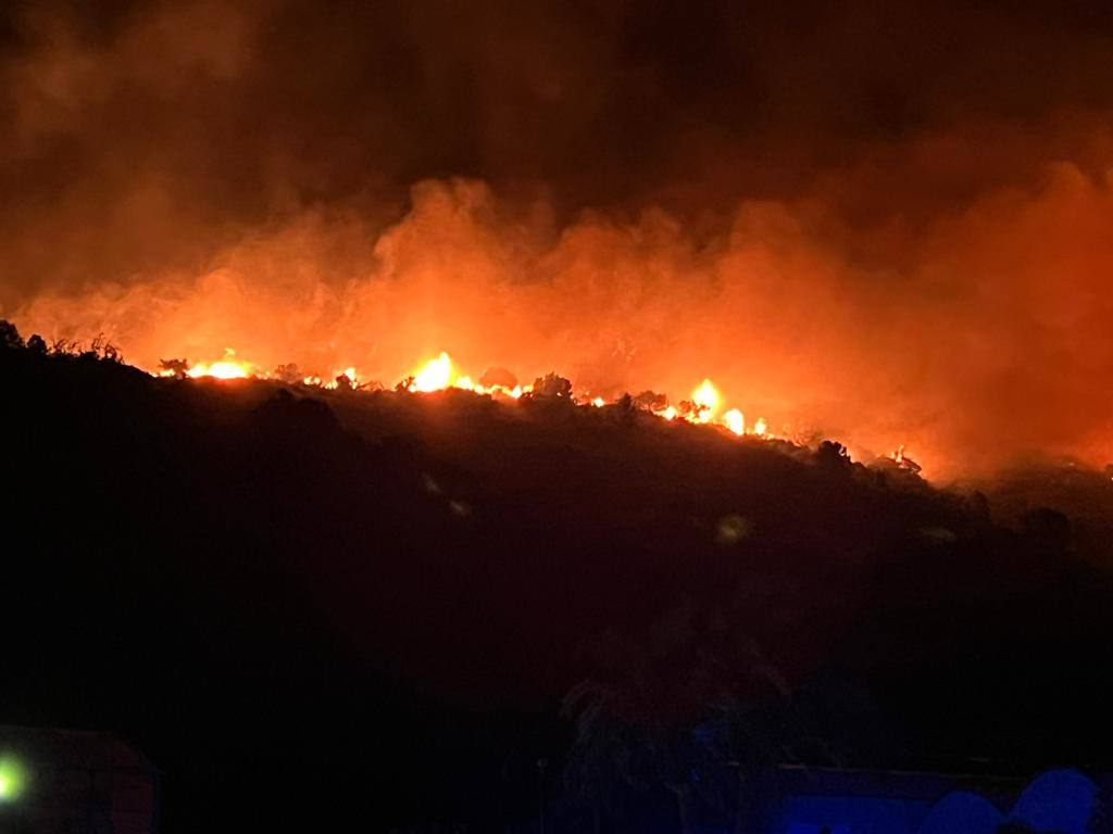 Un incendio forestal en El Ràfol d&#039;Almúnia obliga a desalojar el municipio de Benimeli