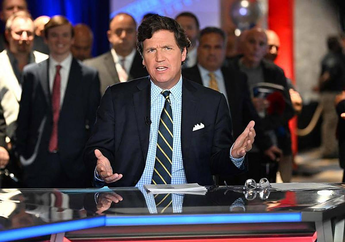 Tucker Carlson, en uno de sus programas.