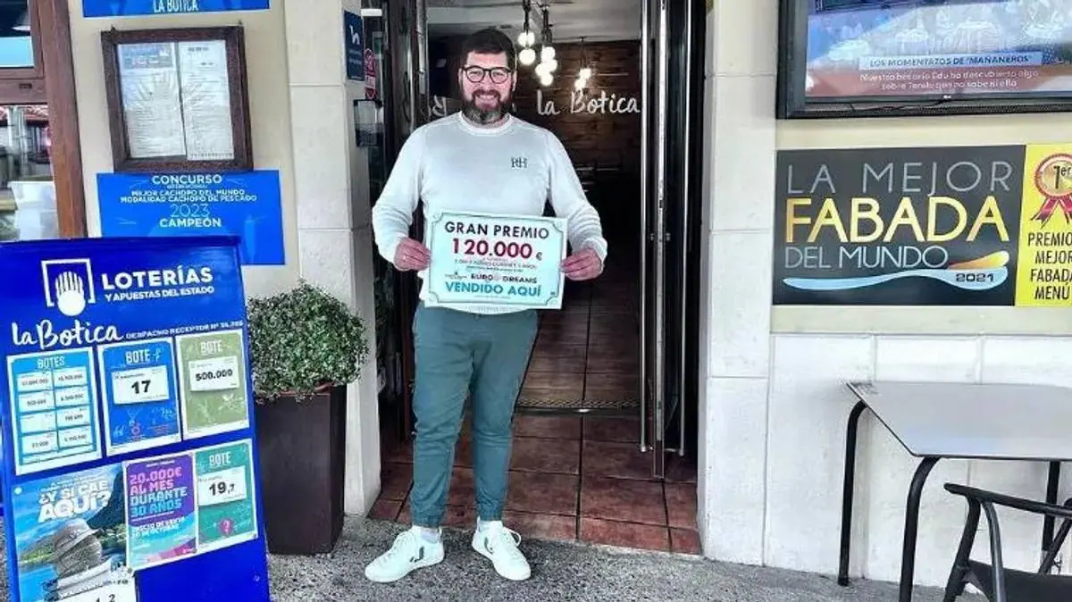 Creation of state lotteries and betting in Lastres (Colunga), where the winning ticket of the second category was confirmed.