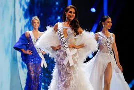 Miss Venezuela Diana Silva compite en los preliminares de la 72 edición de Miss Universo