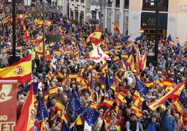 Una manifestación contra la amnistía en Madrid.