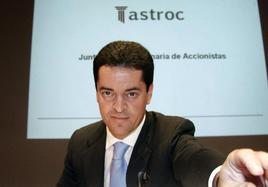 Enrique Bañuelos, en la junta de accionistas de Astroc en 2007, cuando presentó su dimisión.