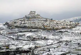 Vista invernal de Morella.