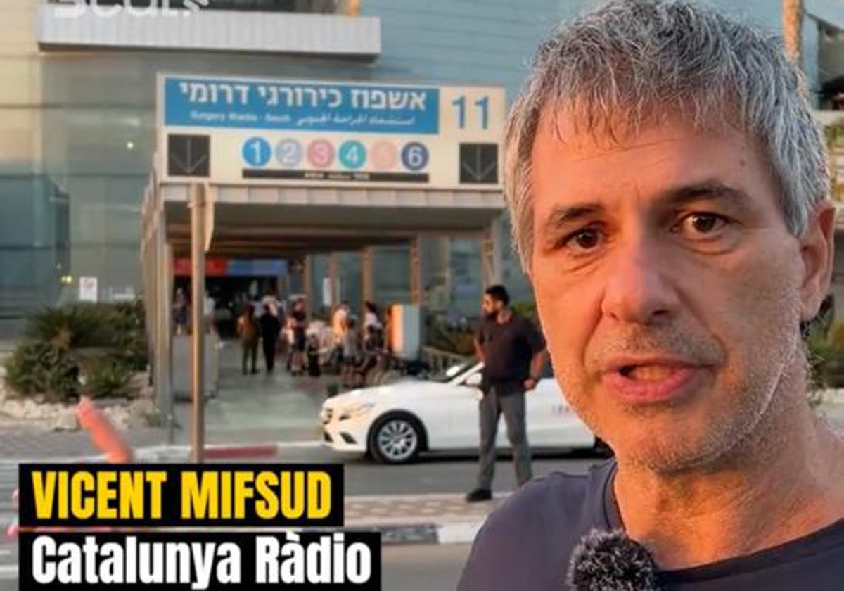 Vicent Mifsud, expresidente del comité de empresa de Canal 9, en una reciente cobertura informativa en Israel.