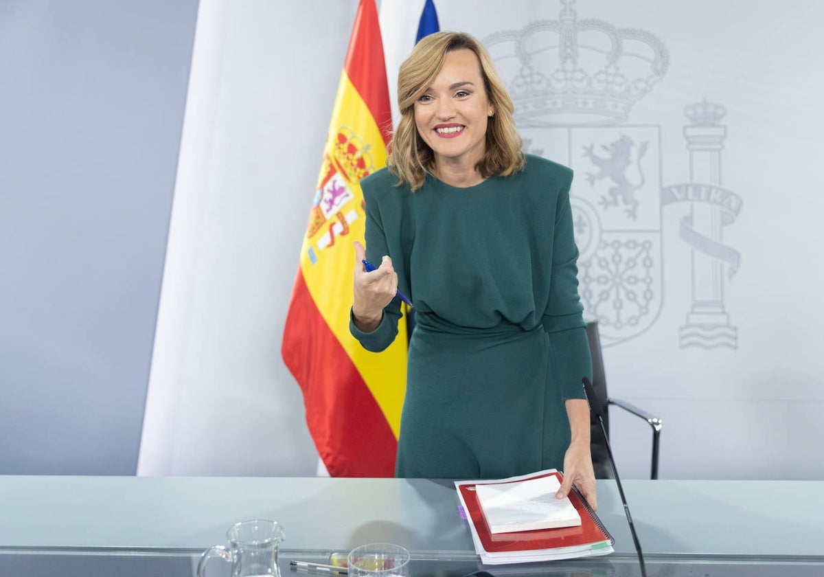 Alegría, en la rueda de prensa del primer consejo de ministros de la legislatura.