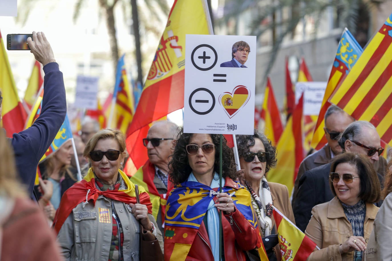 Manifestación contra la amnistía en Valencia