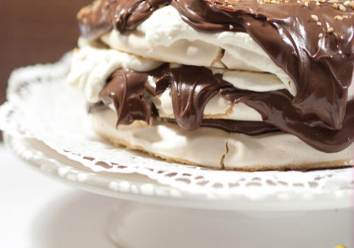 Cocina con Vicky: Pavlova triple de chocolate y mascarpone