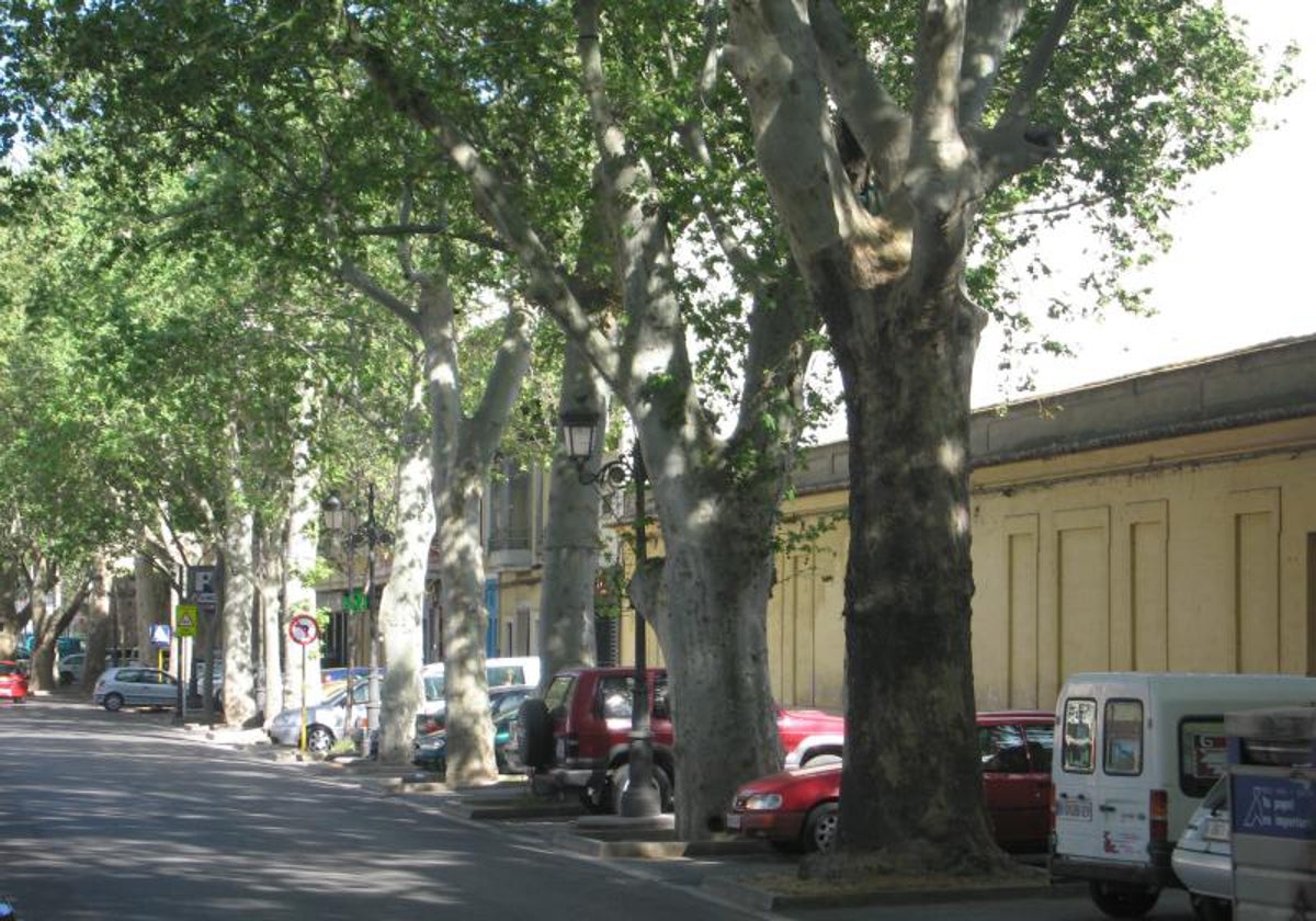 Avenida Selgas, en cuya red de agua se ha intervenido en las últimas semanas.