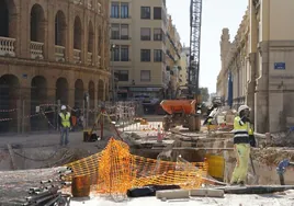 Obras en la calle Alicante.